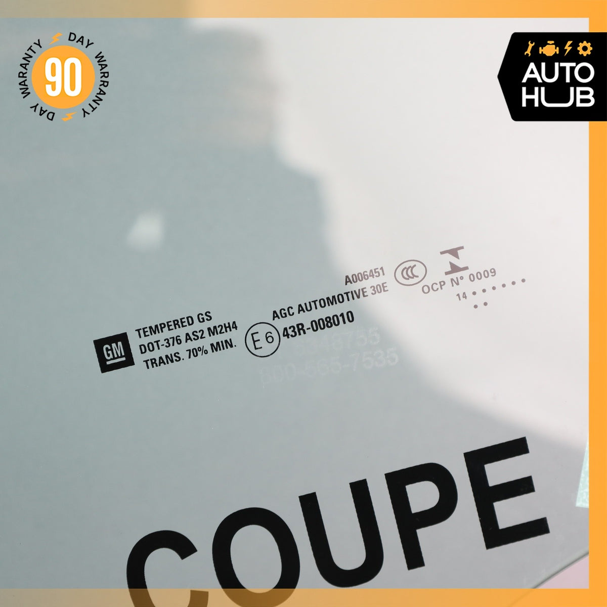 14-19 Chevrolet Corvette C7 Coupe Front Left Door Window Glass 84299348 OEM 32k - photo 13