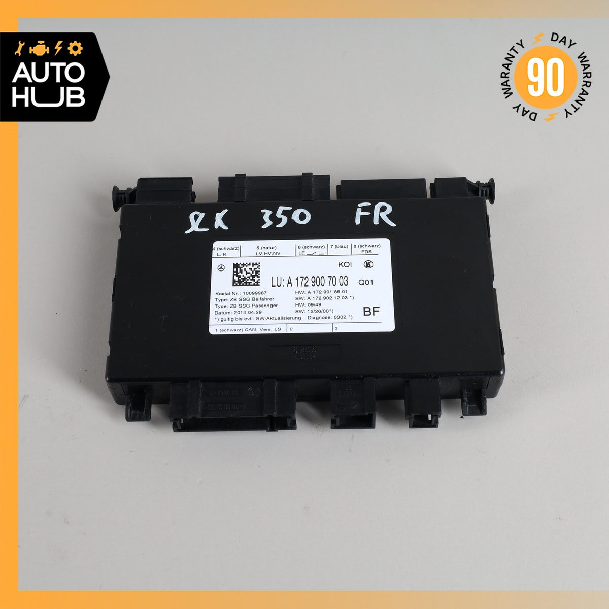Mercedes R172 SLK250 E400 CLS550 C350 Seat Control Module Front Right Side OEM - photo 3