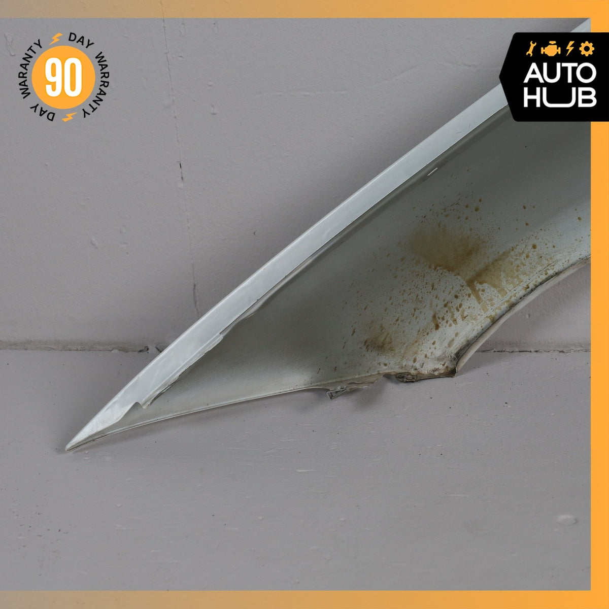 08-13 BMW E88 128i Front Right Side Fender Cover Panel White 41357133228 OEM - photo 9