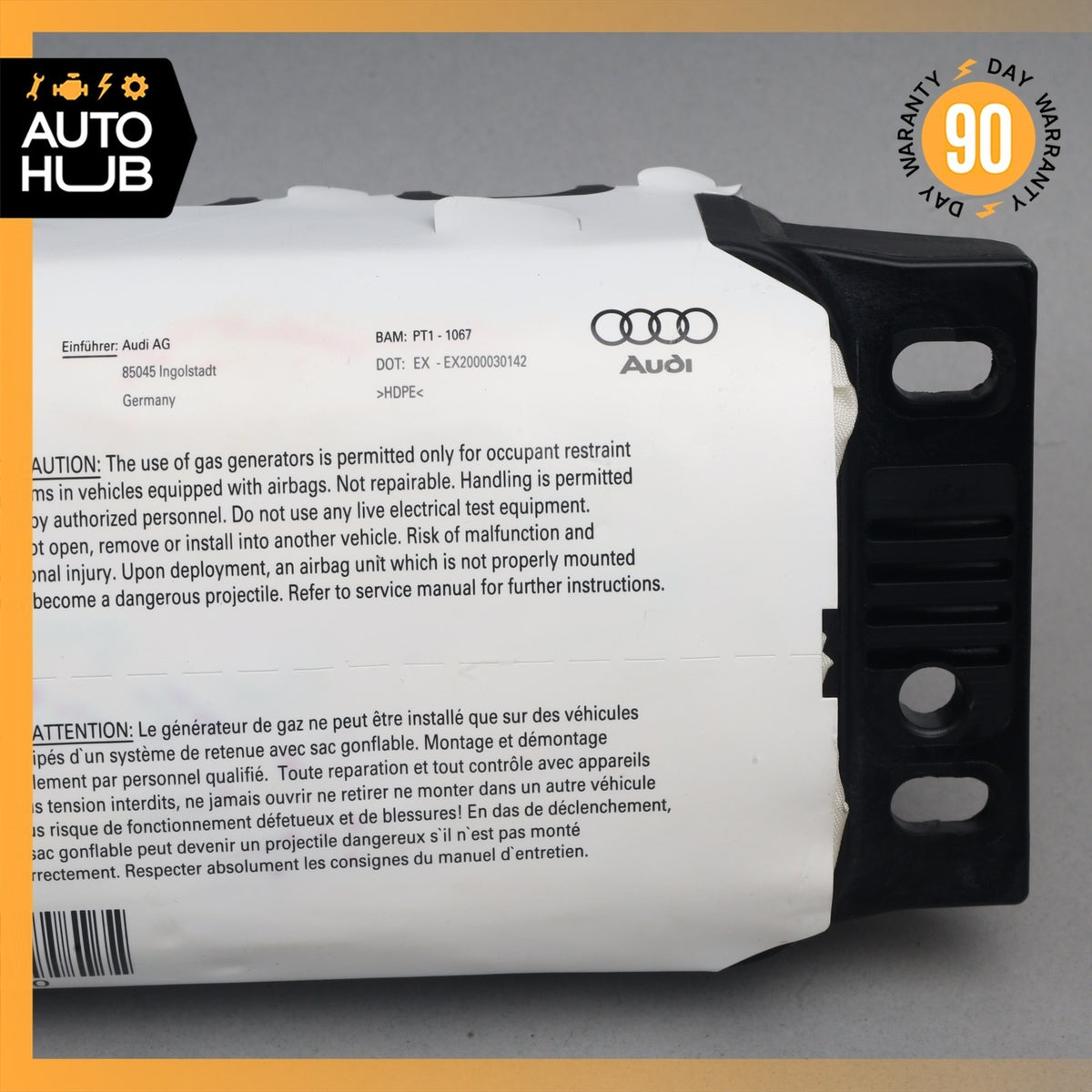 08-15 Audi 8J TT Right Passenger Side Dashboard Upper Airbag OEM 74k - photo 2
