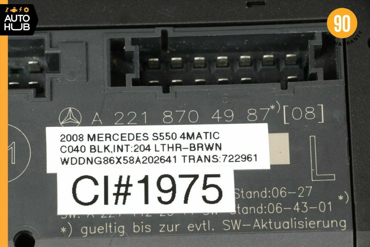 07-13 Mercedes W221 S550 S400 Front Left Driver Side Under Seat Control Unit OEM - photo 8