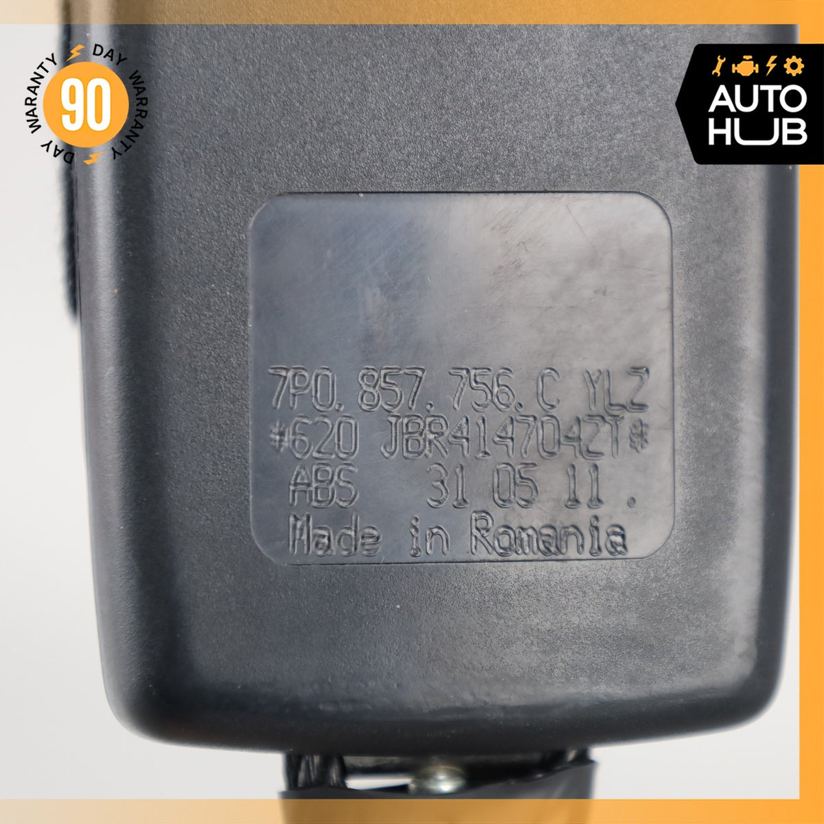 11-18 Porsche Cayenne 958 Front Right Side Seat Belt Buckle Black OEM - photo 11