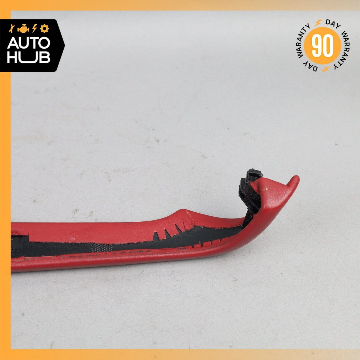 Porsche Macan 95B Center Console Molding Trim Cover Left Leather Red OEM - photo 10