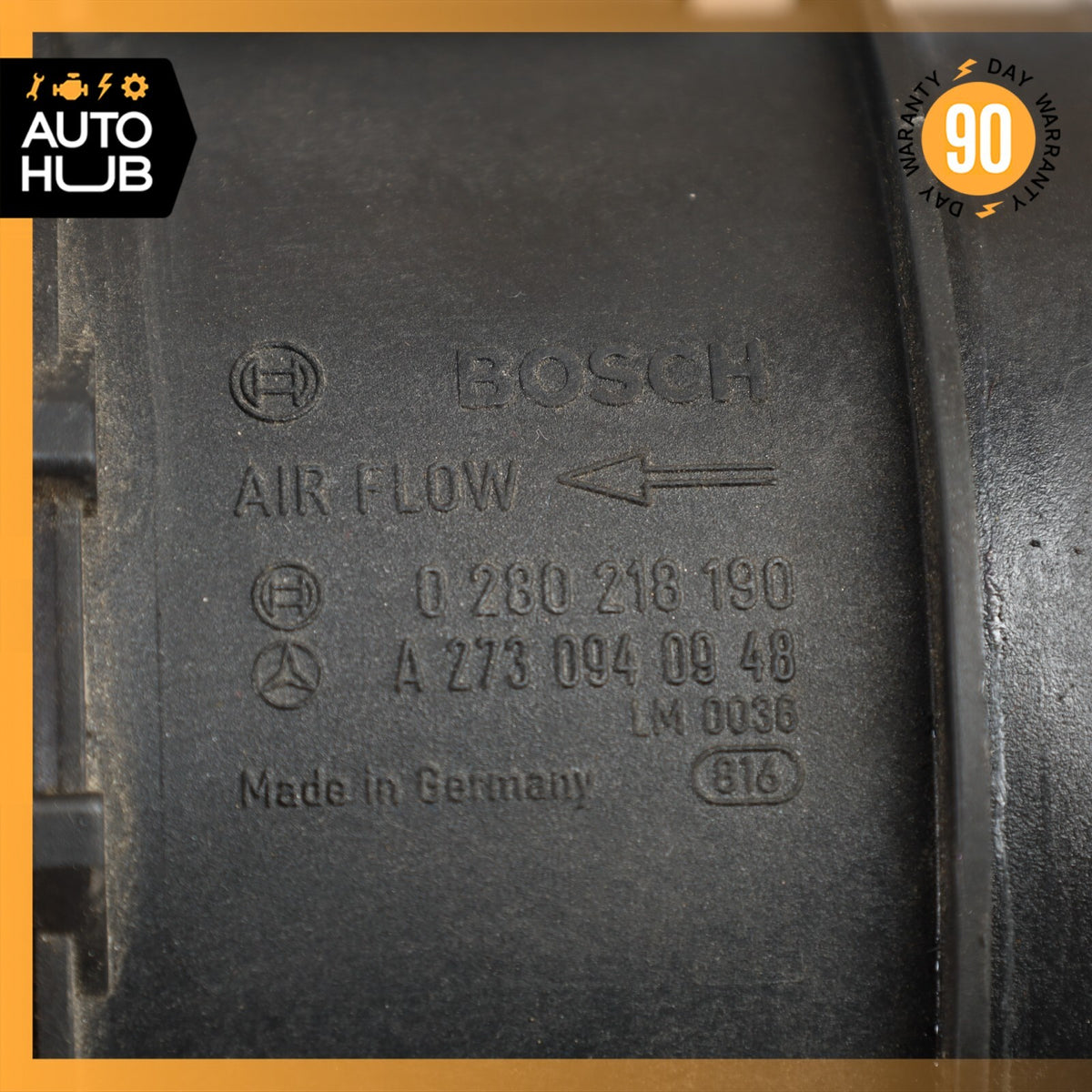 06-15 Mercedes W216 CL550 SLK280 C300 Mass Air Flow Sensor Bosch 2730940948 OEM - photo 7