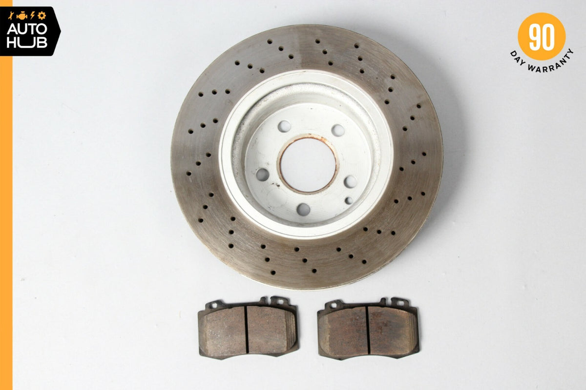03-06 Mercedes R230 SL500 Front Brake Rotor Disc Set of 2 With Pads OEM - photo 3