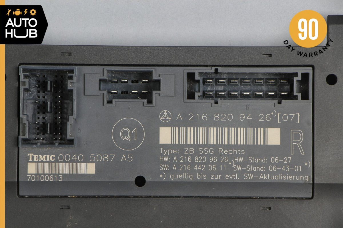 07-14 Mercedes W216 CL550 CL63 AMG Front Right Passenger Seat Control Module OEM - photo 7
