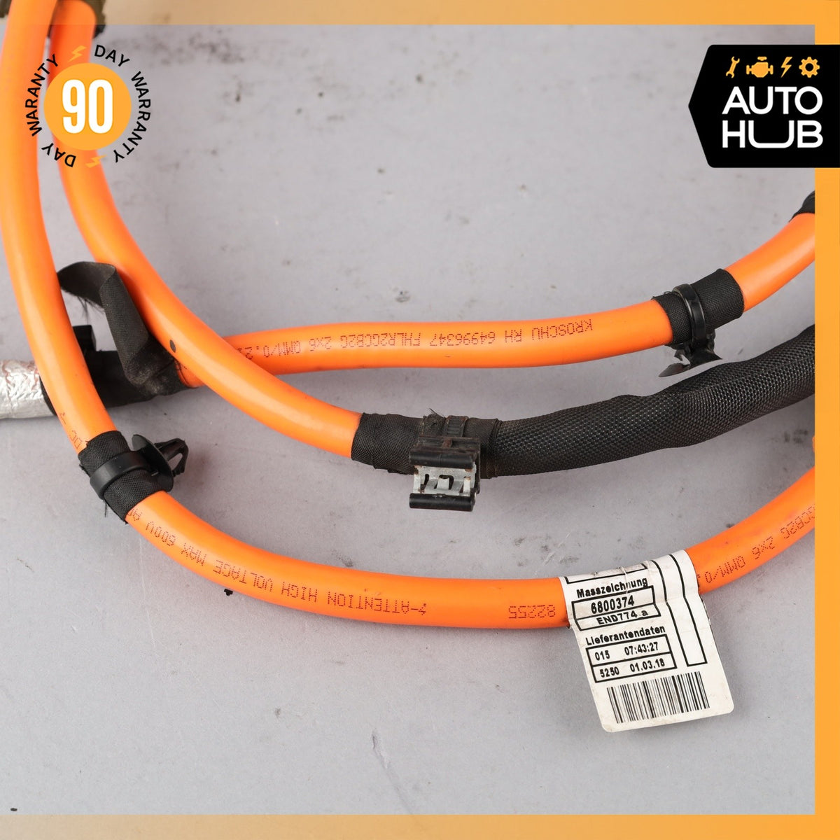 16-18 BMW F15 X5 Hybrid A/C AC Air Compressor Wire Wiring Cable 6800375 OEM - photo 8