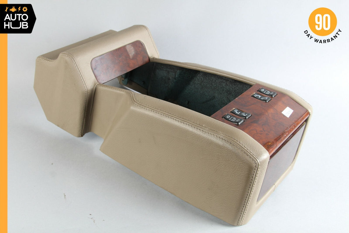 93-99 Mercedes W140 S600 Coupe Rear Center Arm Rest Console Storage Compartment - photo 6