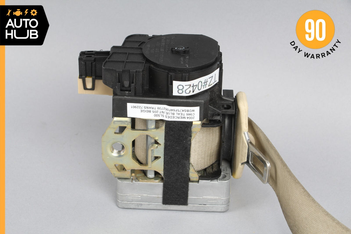 03-06 Mercedes R230 SL500 SL55 AMG Left Side Seat Belt Retractor Beige OEM - photo 4
