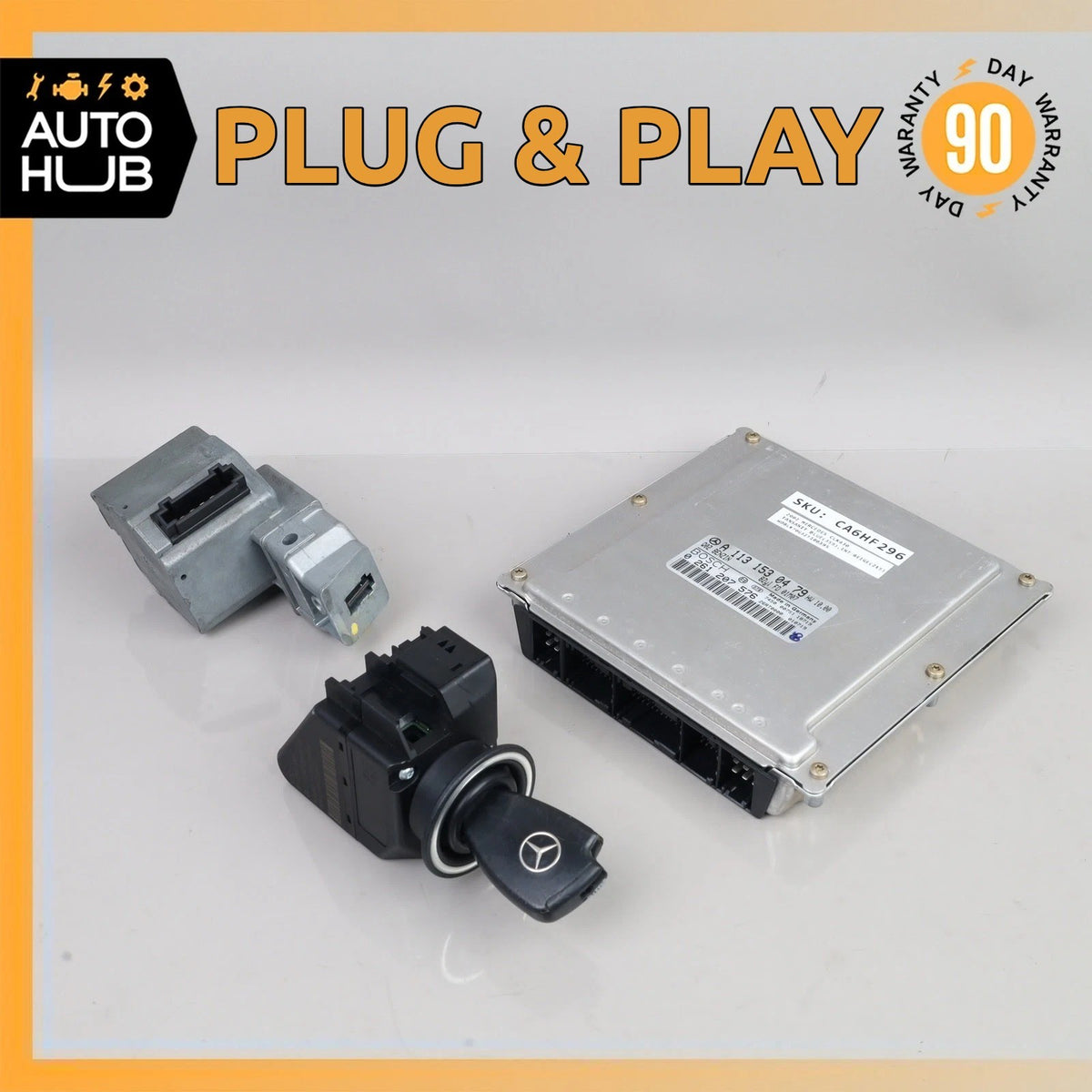 01-03 Mercedes W208 CLK430 ECU EIS Ignition Switch Key Lock Set OEM - photo 1
