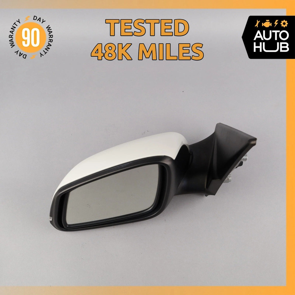 13-15 BMW E84 X1 Left Driver Side Rear View Door Mirror White OEM 48k - photo 1