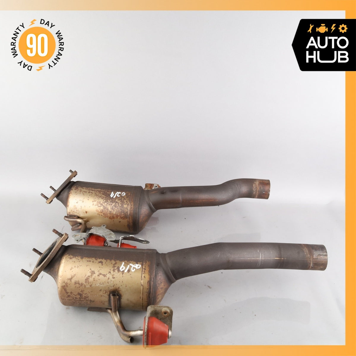 Porsche Cayenne 955 Turbo Rear Engine Exhaust Downpipe Left & Right Side Set OEM - photo 2
