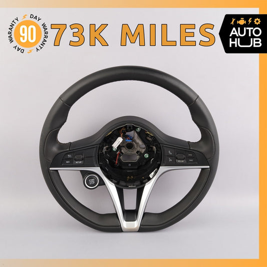 17-19 Alfa Romeo 952 Giulia Stelvio Sport Driving Steering Wheel Flat Bottom OEM - photo 1