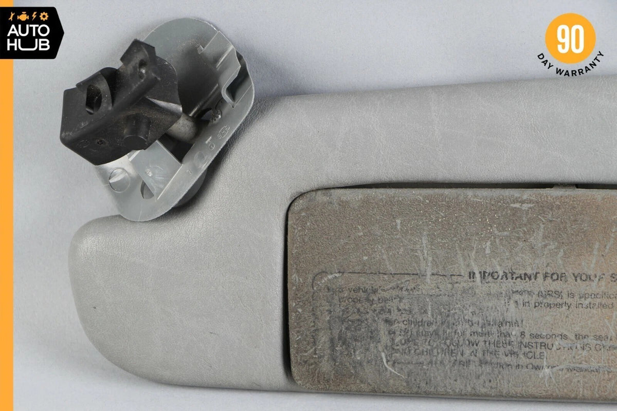 90-02 Mercedes R129 300SL SL500 Left Driver Side Sun Visor Sunvisor Gray OEM - photo 2
