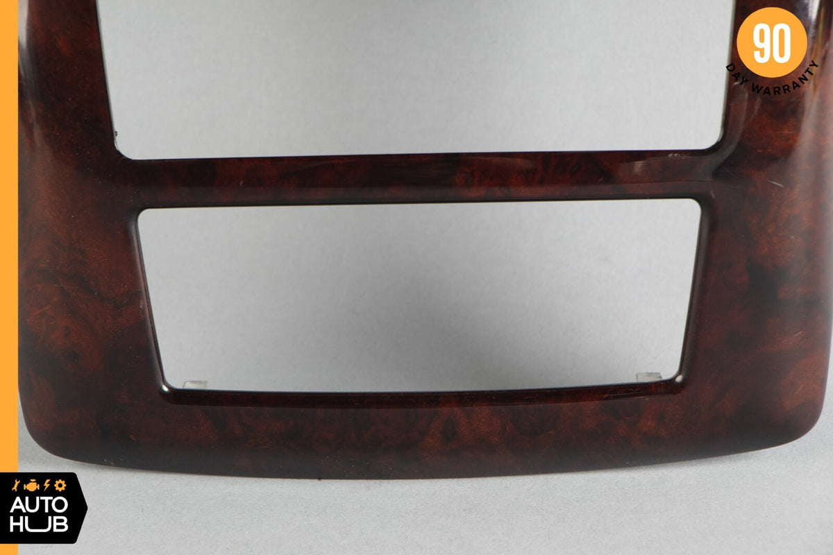 07-13 Mercedes W221 S550 S63 AMG Center Console Rear AC Control Trim Bezel Wood - photo 3