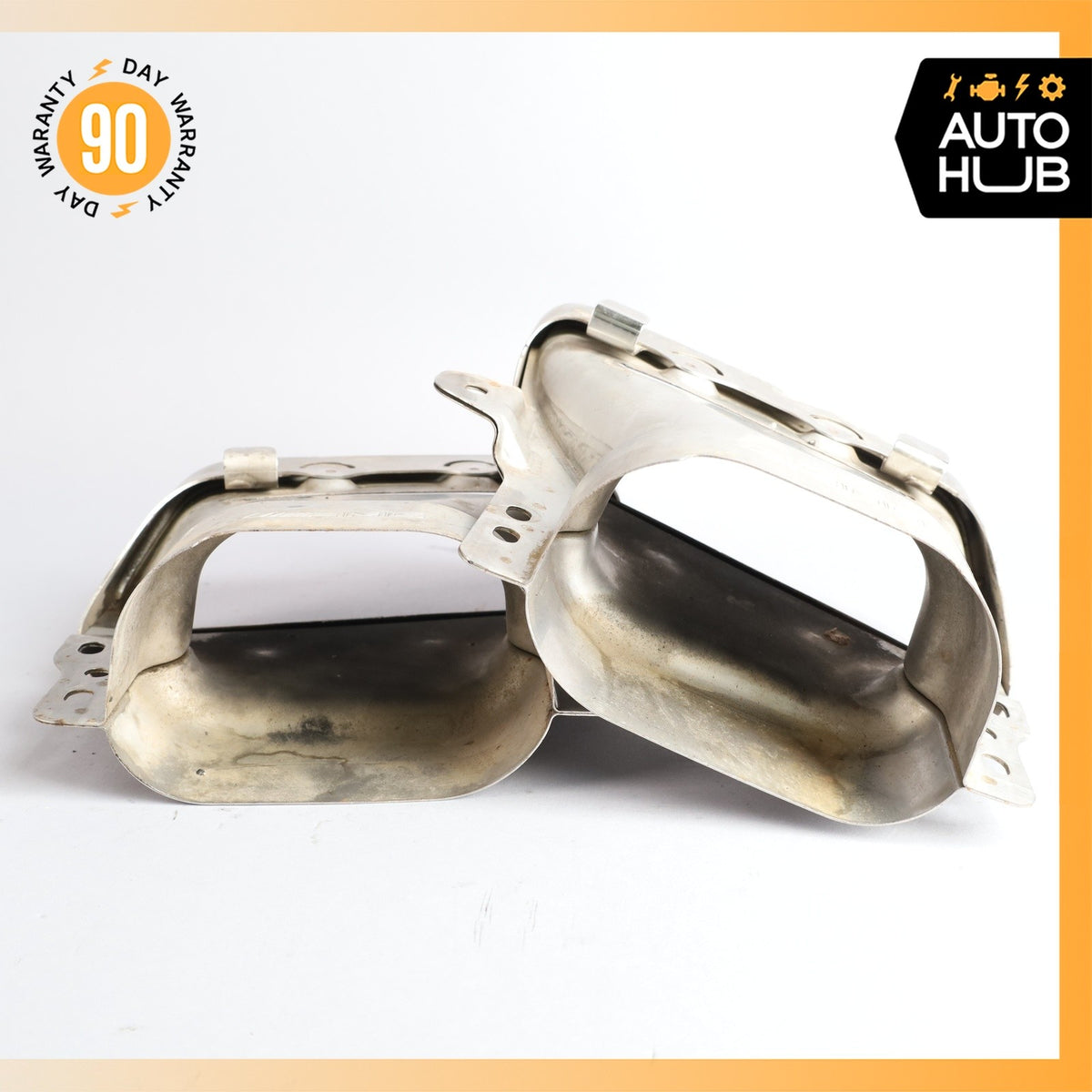 10-16 Mercedes W221 S400 SL400 AMG Exhaust Muffler Tips Left and Right Set OEM - photo 8