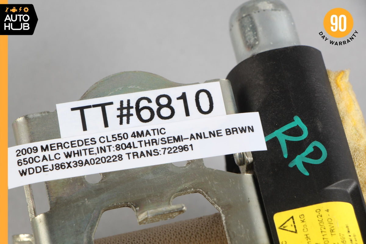 07-14 Mercedes W216 CL550 CL63 AMG Rear Right Passenger Seat Belt Beige OEM - photo 12