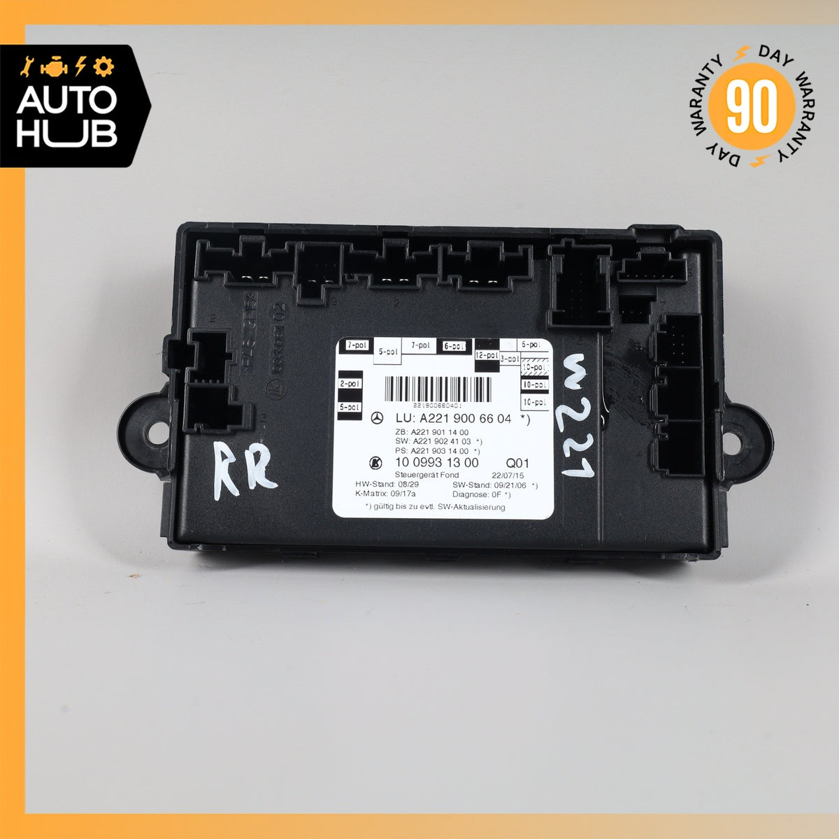 07-13 Mercedes W221 S550 S400 Rear Right or Left Side Door Control Module OEM - photo 4