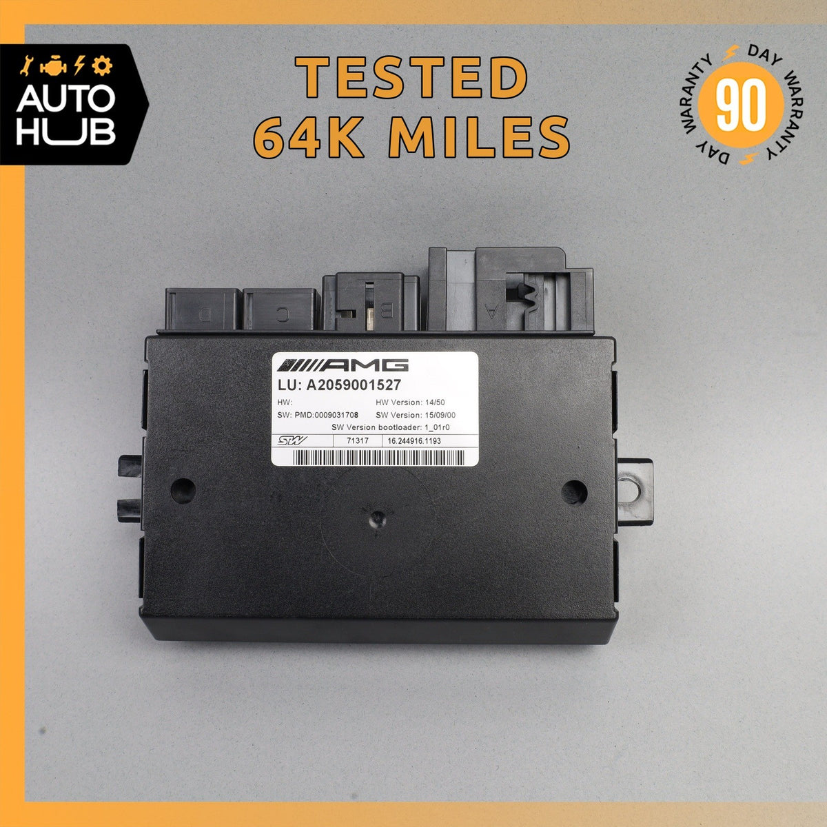 15-18 Mercedes W205 C63 AMG C300 Engine Mount Control Module OEM 64k - photo 1