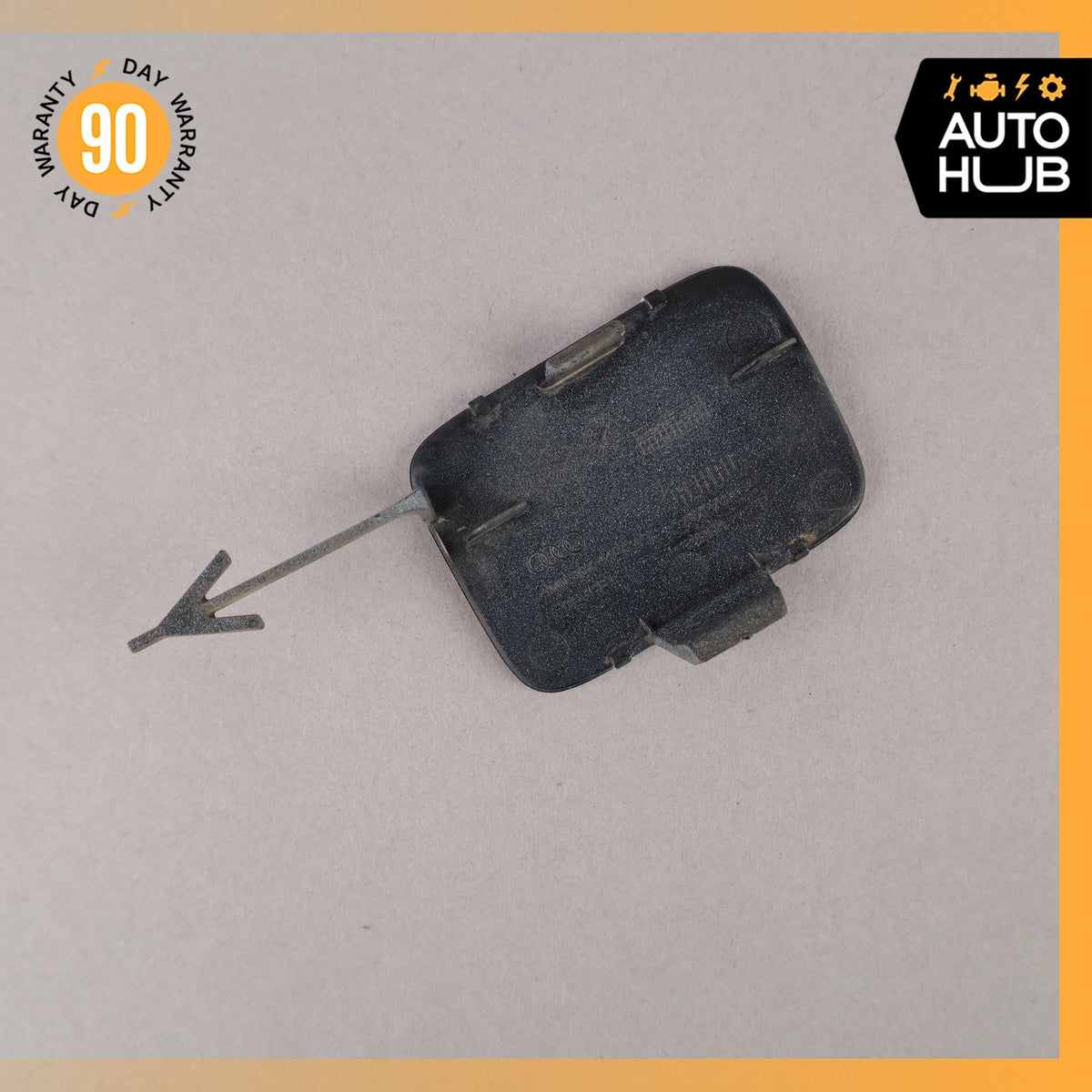 17-19 Audi 4M Q7 Rear Bumper Tow Hook Hitch Cover Lid OEM 87k - photo 9