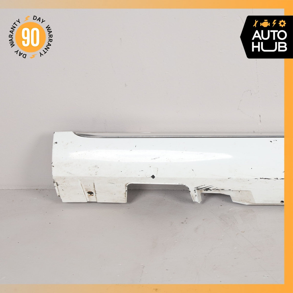 11-14 Audi D4 A8L Left Driver Side Rocker Panel Side Skirt White OEM - photo 2