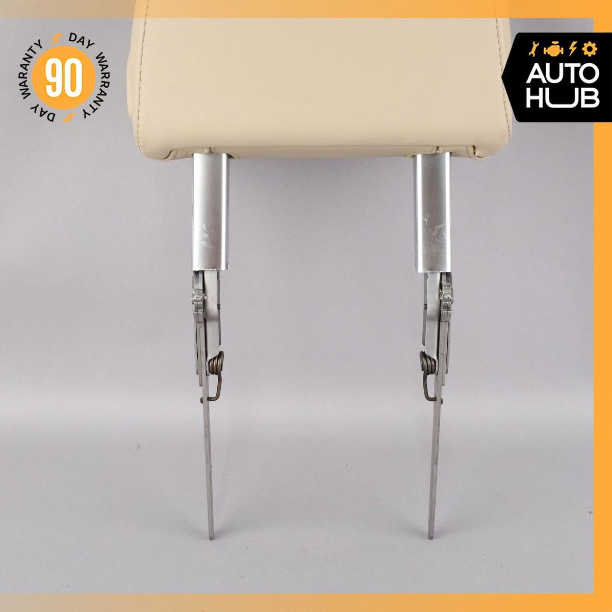 Audi 4M Q7 Front Left Side Seat Cushion Headrest Head Rest Beige OEM 87k - photo 9