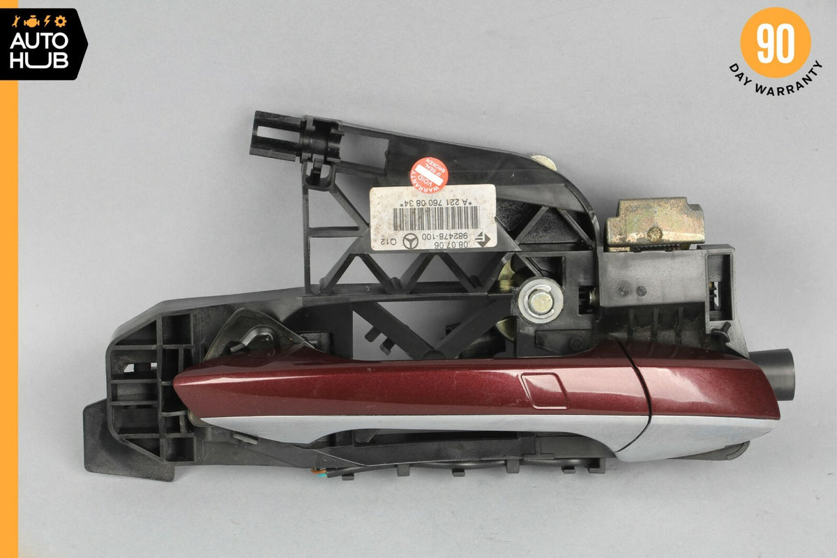 07-13 Mercedes W221 S550 S63 Rear Right Exterior Door Handle Keyless Go Red OEM - photo 2
