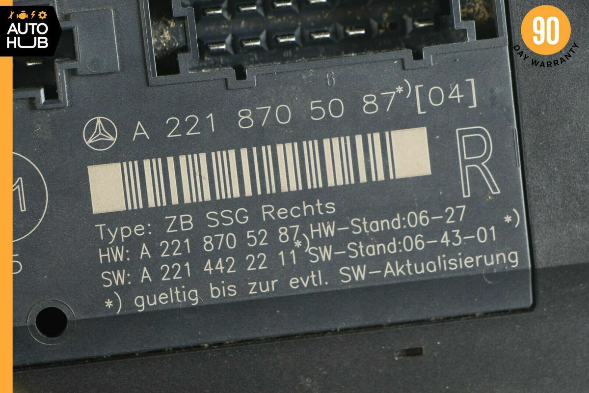 07-13 Mercedes W221 S550 S400 S350 Front Right Side Under Seat Control Unit OEM - photo 7