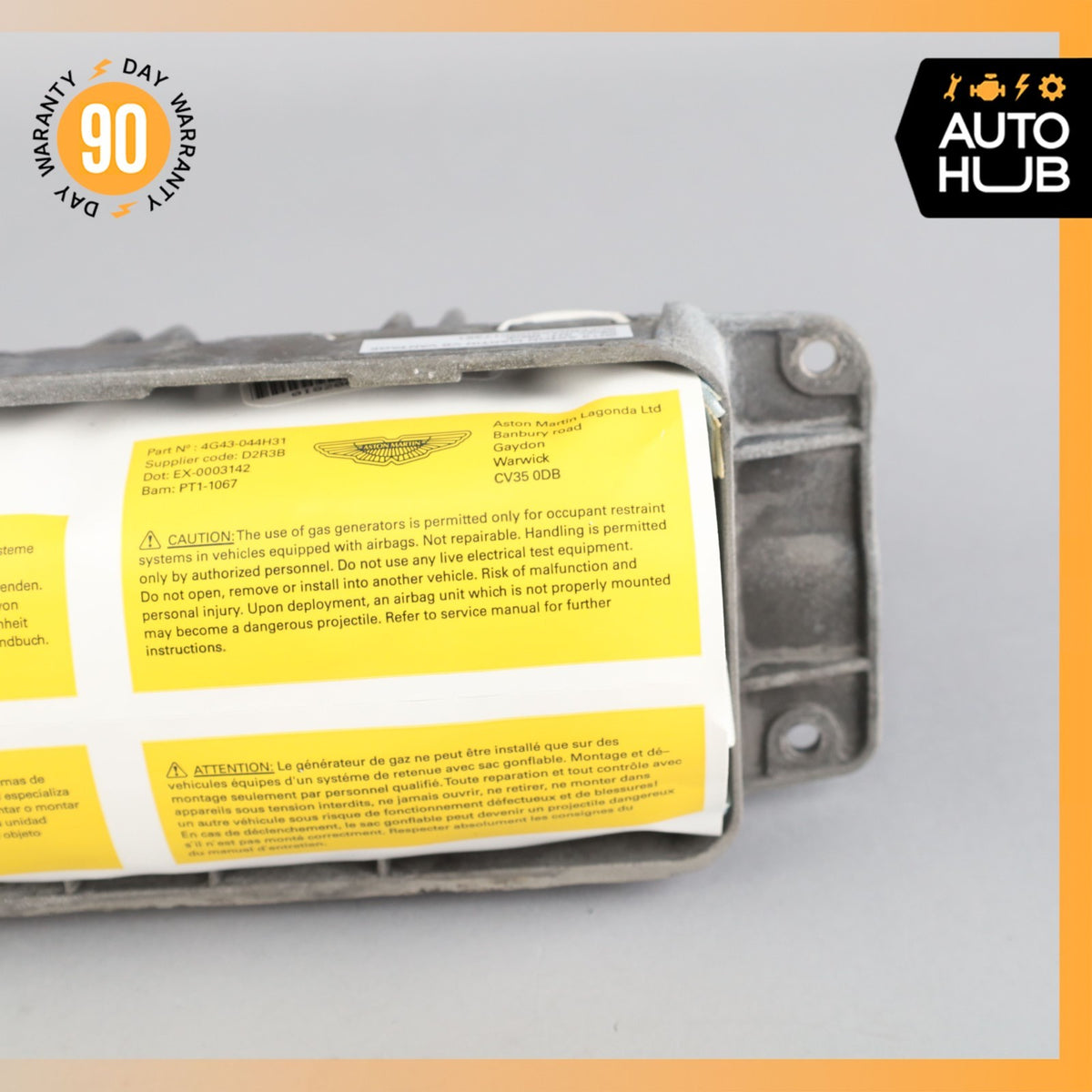 05-19 Aston Martin V8 Vantage Front Right Passenger Side Dash Panel Airbag OEM - photo 5