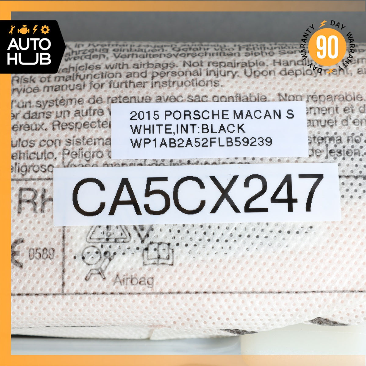 15-24 Porsche Macan 95B Front Right Passenger Side Seat Airbag 95B880242 OEM 88k - photo 11