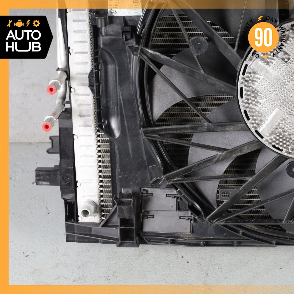 10-19 BMW F10 550i 650i Cooling Radiator A/C Condenser Oil Cooler w/ Fan OEM - photo 12