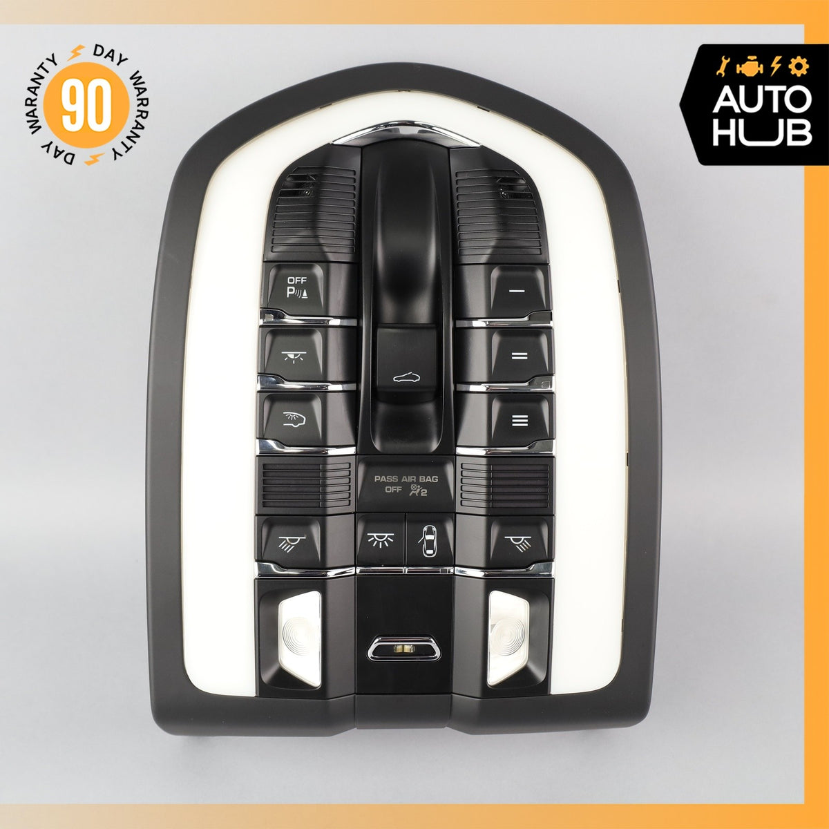 10-18 Porsche Cayenne 958 Panamera Front Overhead Dome Light Lamp Black OEM - photo 2