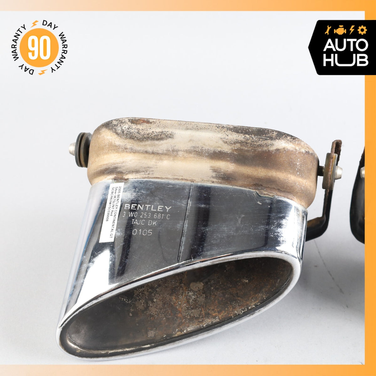Bentley Continental GT GTC Exhaust Muffler Tips Left and Right Set OEM 73k - photo 6