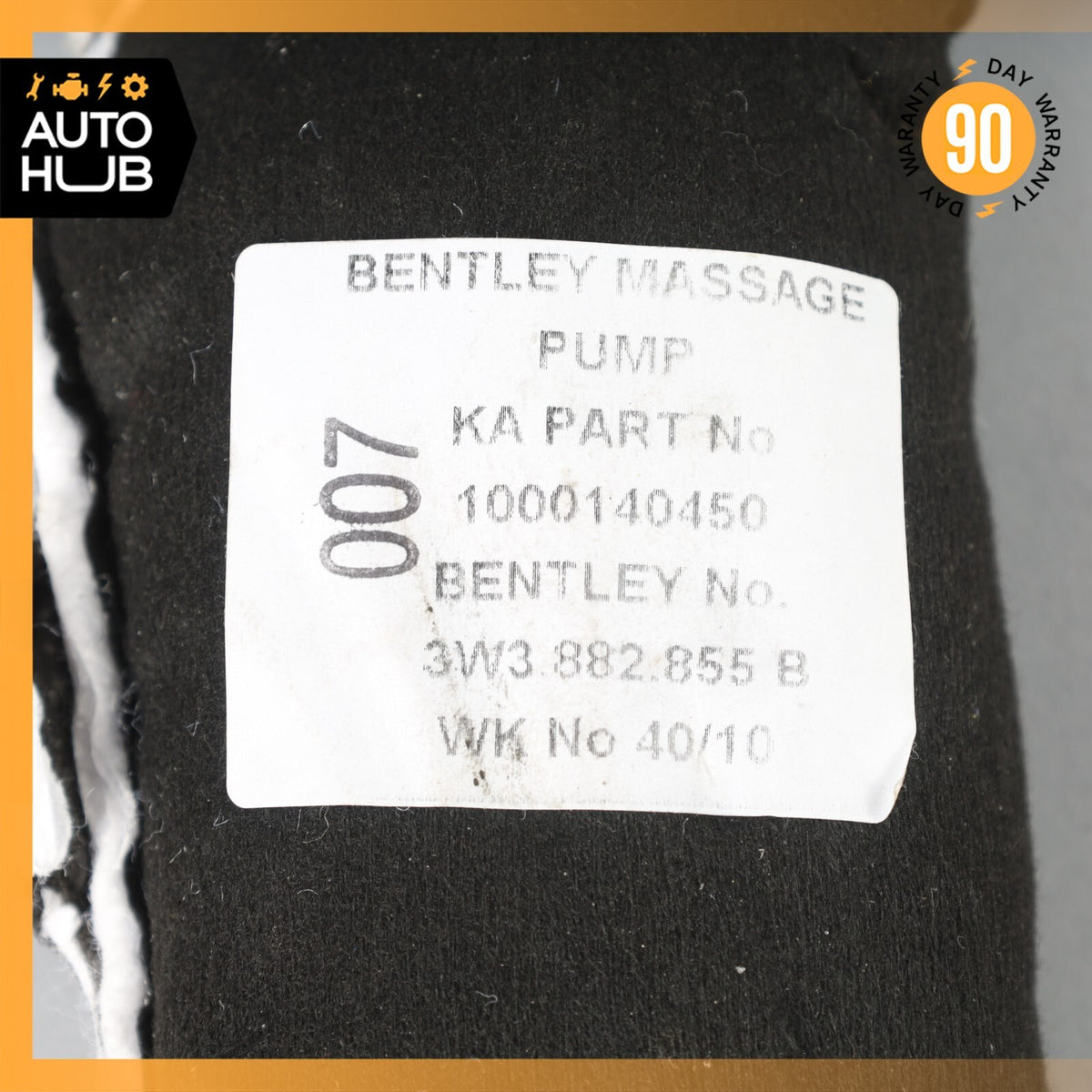 Bentley Continental GTC GT Front Left or Right Lumbar Massage Air Pump OEM 59k - photo 10