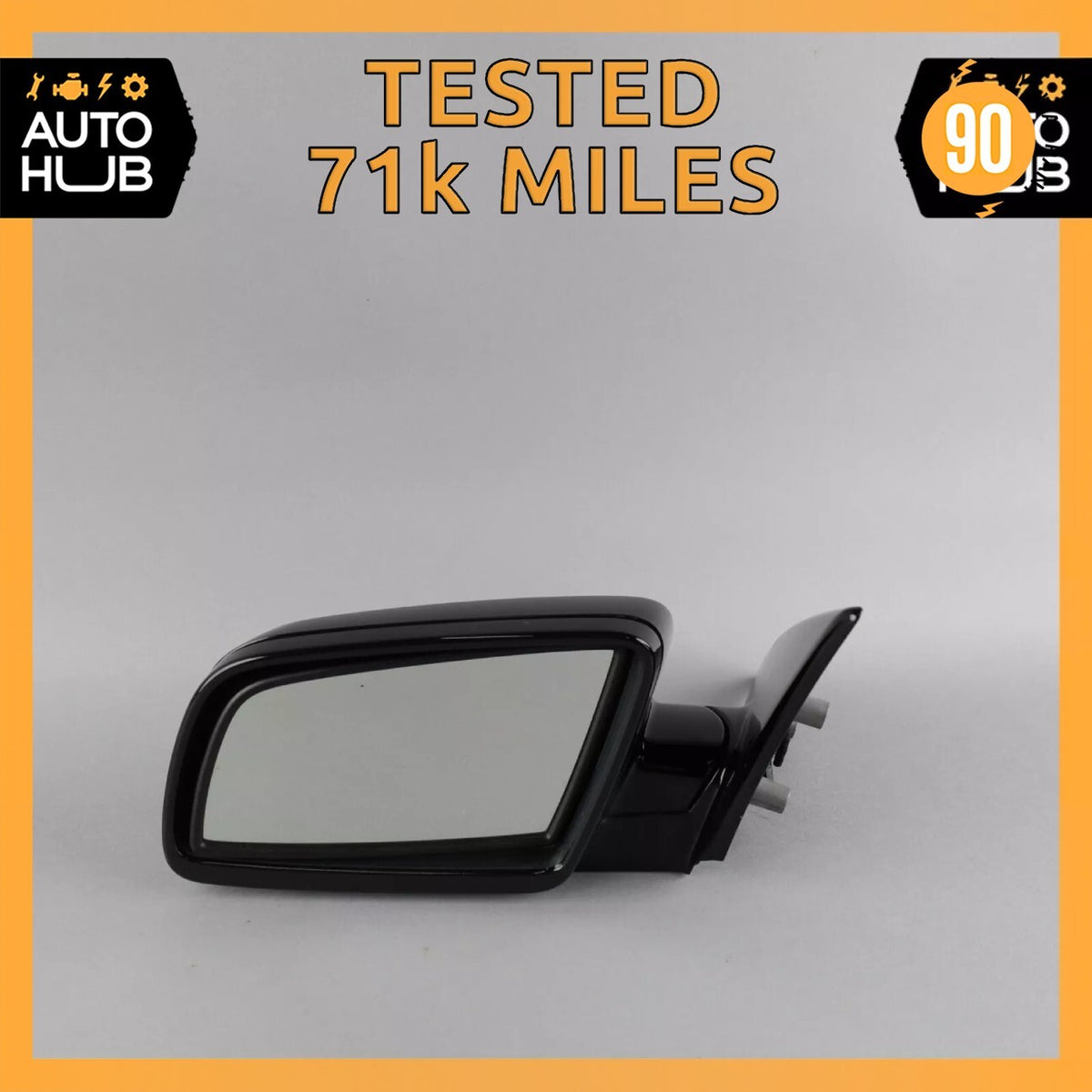 06-10 BMW E64 650i Left Driver Side Rear View Door Mirror Jet Black OEM 71k - photo 1