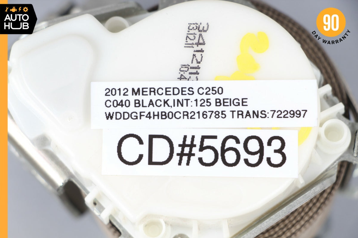 08-14 Mercede W204 C250 C300 C350 Front Right Passenger Seat Belt Beige OEM 80k - photo 12