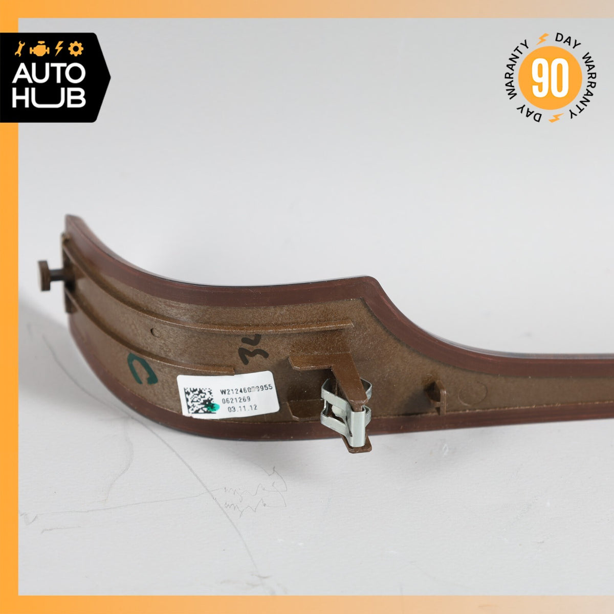 10-16 Mercedes W212 E350 E550 Steering Column Cover Boot Trim Wood OEM - photo 7