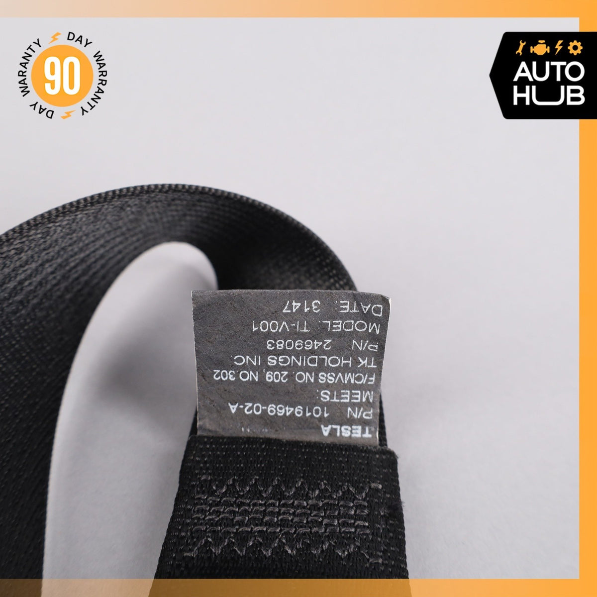 12-15 Tesla Model S Front Right Side Seat Belt Retractor Black OEM 63k - photo 14
