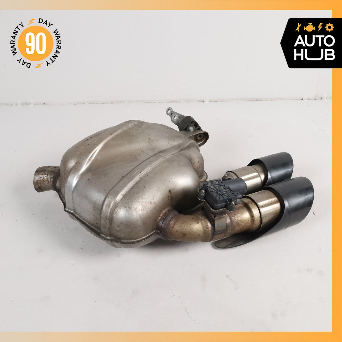 15-18 Porsche Macan 95B GTS Sport Left Side Exhaust Muffler w/ Valves OEM 46k - photo 5