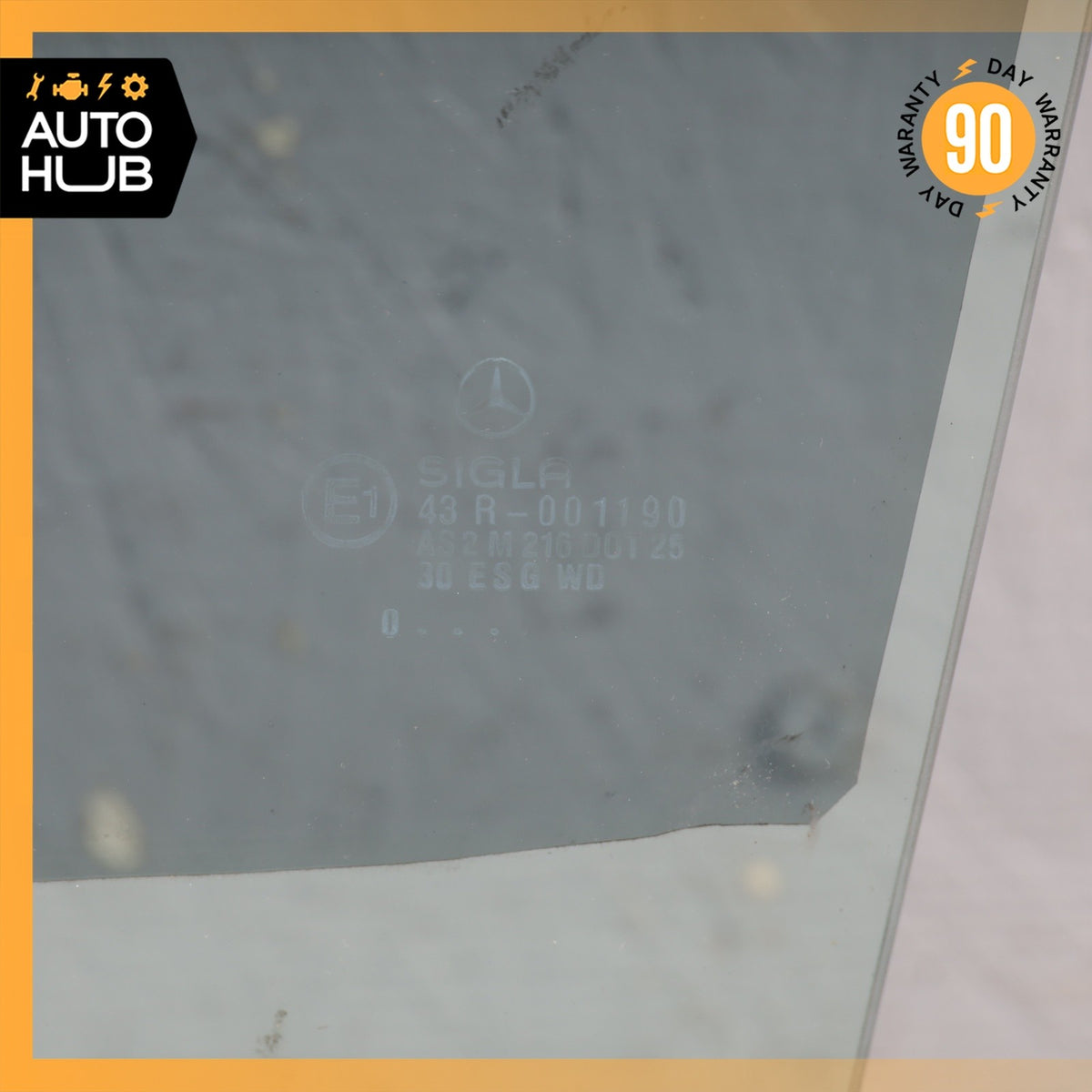 90-93 Mercedes 300E Front Left Driver Side Door Window Glass OEM - photo 8