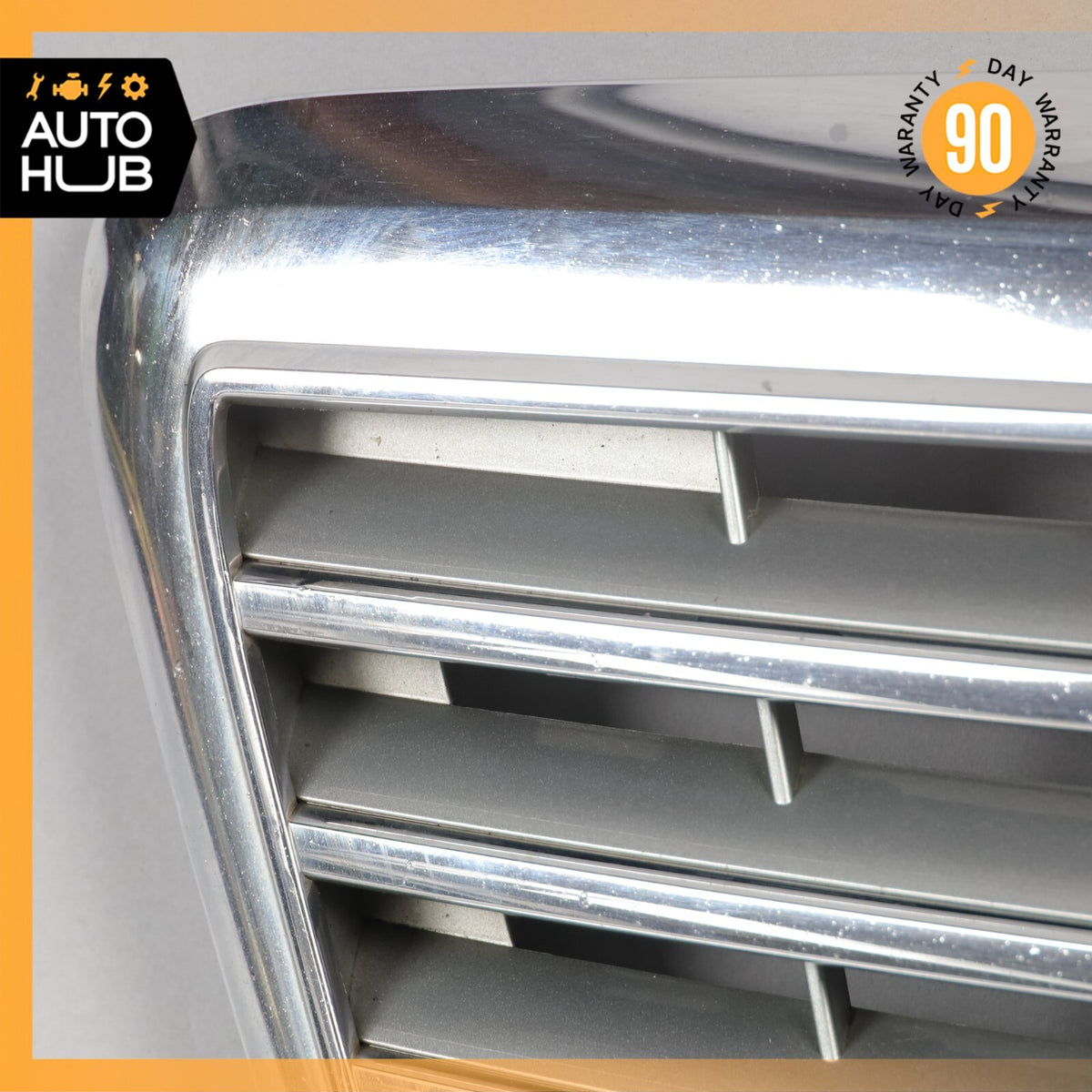 07-09 Mercedes W211 E350 E550 E320 Hood Radiator Grille Grill Chrome OEM - photo 2