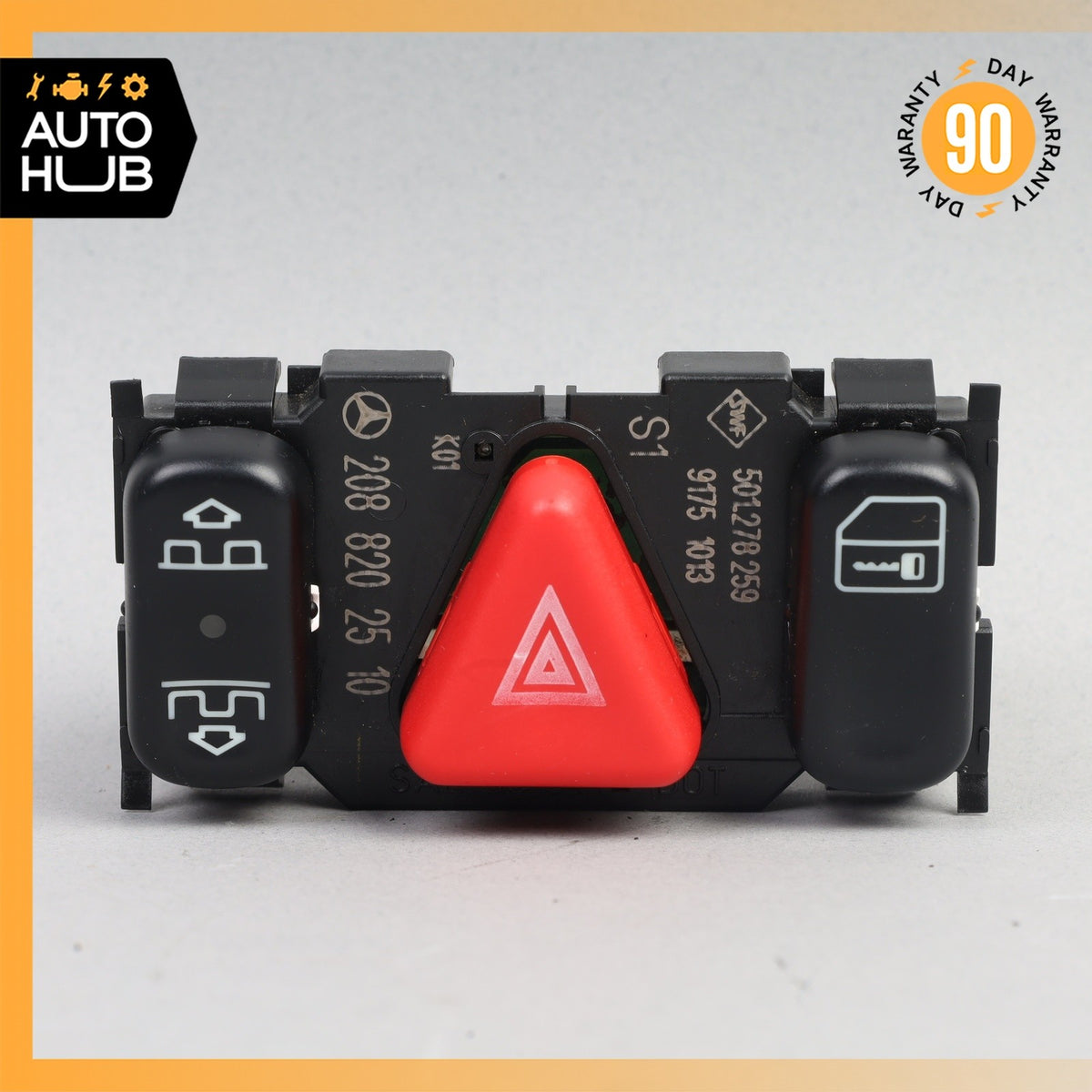 98-03 Mercedes W208 CLK430 CLK320 Hazard Door Lock Switch Control Panel OEM - photo 2