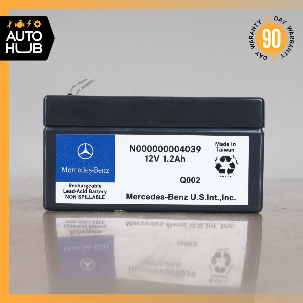 Mercedes X204 GLK250 12V 1.2Ah Auxillary Battery OEM - photo 3