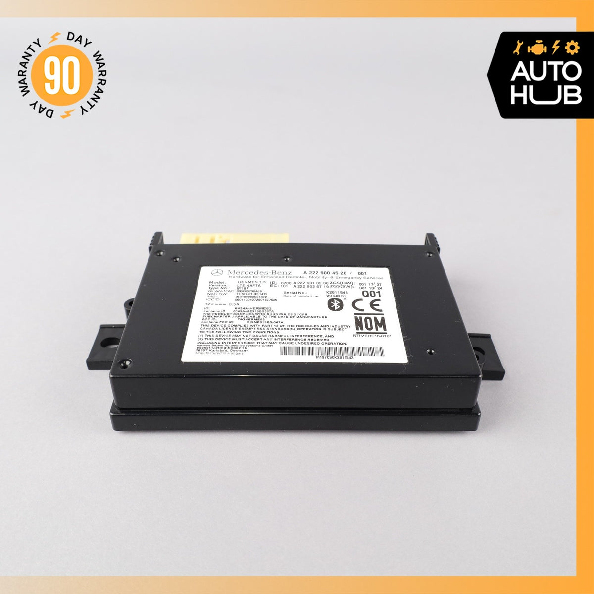 15-23 Mercedes W205 C43 C63 AMG Bluetooth Telematic Control Module OEM - photo 3