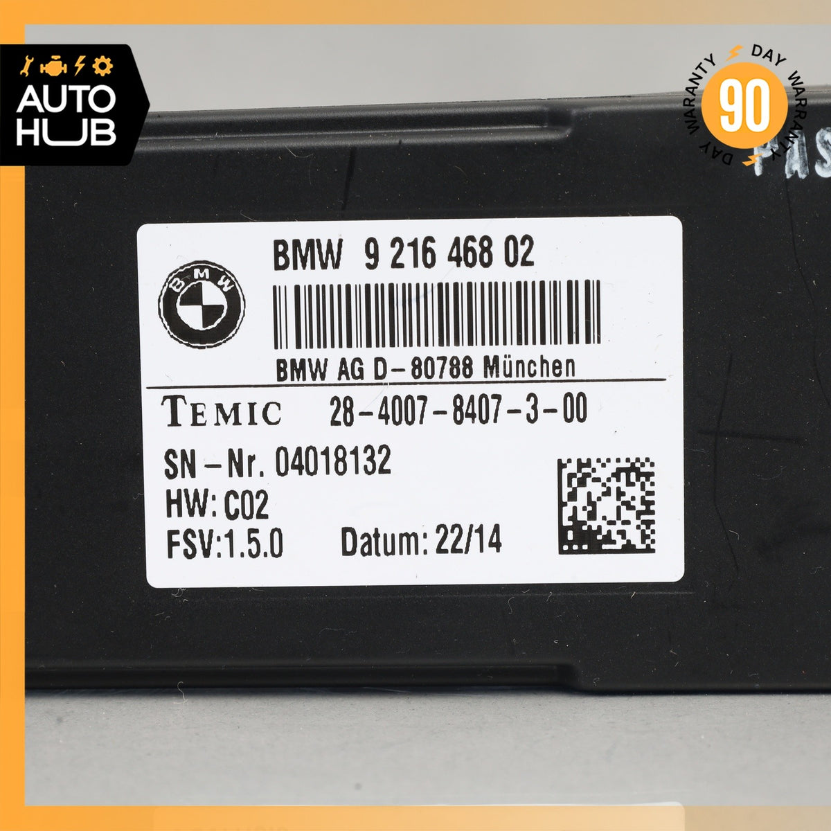 14-21 BMW i3 I01 Seat Heating Control Module 9216468 OEM 58k - photo 7