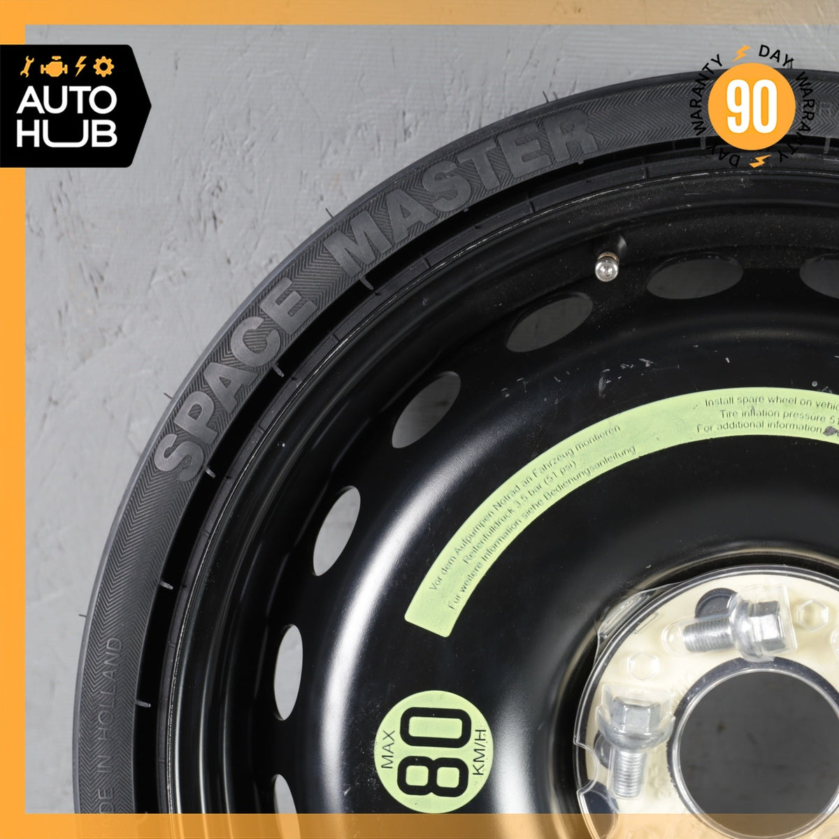 Mercedes R171 SLK280 CLK55 AMG Emergency Spare Tire Wheel Donut Rim 17 17" OEM - photo 3