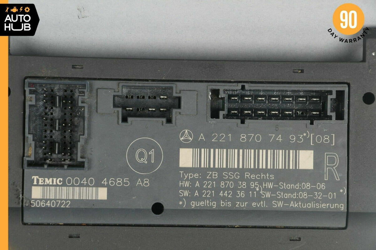 07-13 Mercedes W221 S550 S400 S350 Front Right Side Under Seat Control Unit OEM - photo 6
