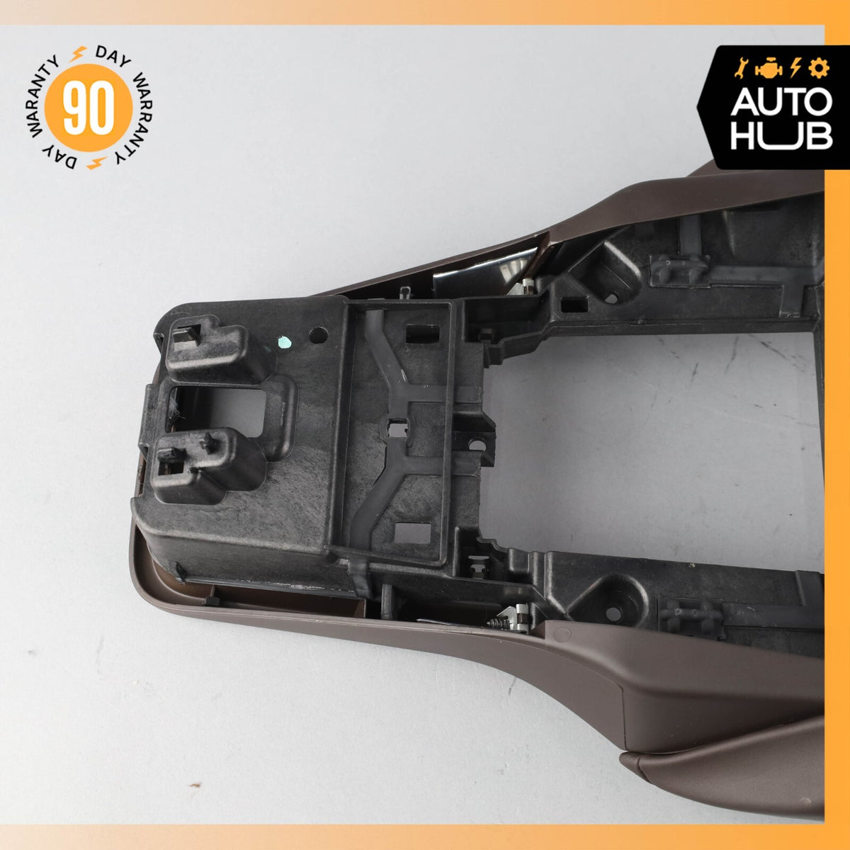11-18 Porsche Cayenne Hybrid S Center Console A/C Bezel Trim Leather Brown OEM - photo 10