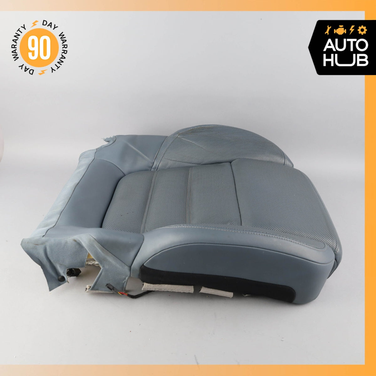 11-18 Porsche Cayenne 958 Front Left Lower Bottom Seat Cushion Leather Blue OEM - photo 13