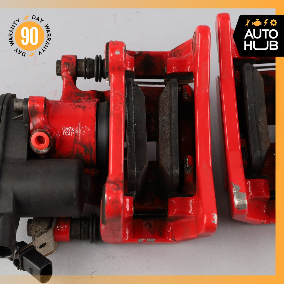 15-25 Porsche Macan 95B Rear Brake Calipers Left & Right Set w/ Actuator Red OEM - photo 14
